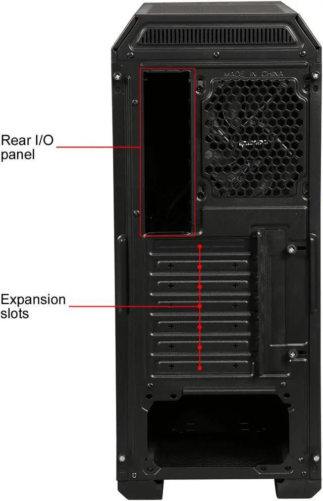 Alt view image 9 of 10 - RAIDMAX GHOST T11-WB Black Plastic / Steel / Acrylic ATX Mid Tower Computer Case