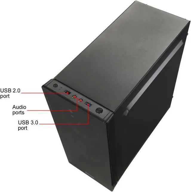 Alt view image 12 of 14 - RAIDMAX NEON RGB G21-RWB Black Plastic / Steel / Acrylic ATX Mid Tower Computer Case