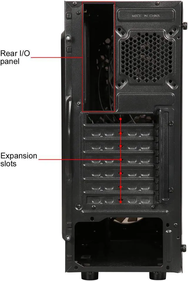 Alt view image 13 of 14 - RAIDMAX NEON RGB G21-RWB Black Plastic / Steel / Acrylic ATX Mid Tower Computer Case