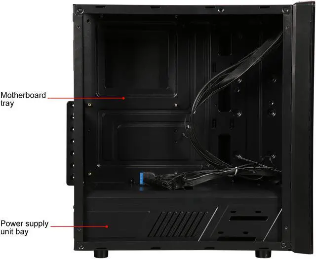 Alt view image 6 of 10 - RAIDMAX NEON LED G21-LWB Black Computer Case