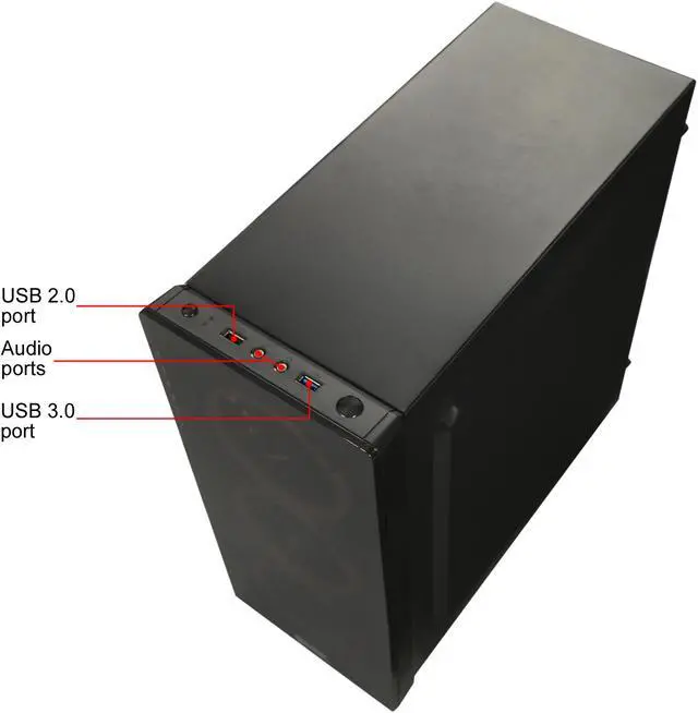 Alt view image 8 of 10 - RAIDMAX NEON LED G21-LWB Black Computer Case