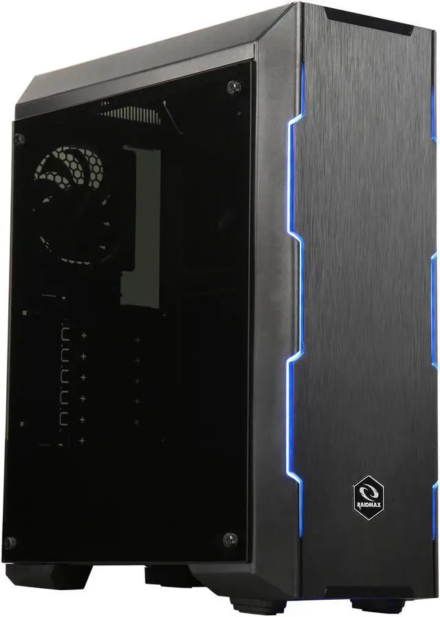 Alt view image 2 of 16 - RAIDMAX ATTILA T25-FTB Black Steel / Plastic / Tempered Glass ATX Mid Tower Computer Case