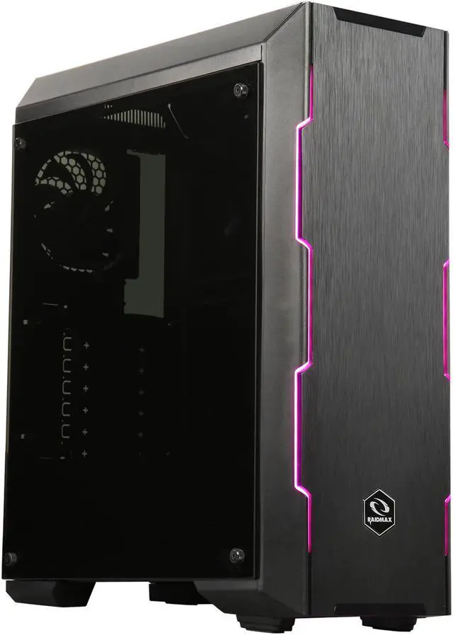 Alt view image 3 of 16 - RAIDMAX ATTILA T25-FTB Black Steel / Plastic / Tempered Glass ATX Mid Tower Computer Case