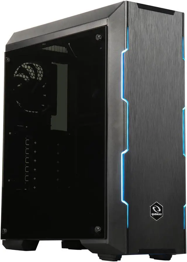 Alt view image 5 of 16 - RAIDMAX ATTILA T25-FTB Black Steel / Plastic / Tempered Glass ATX Mid Tower Computer Case