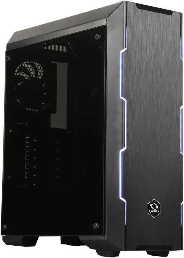 Alt view image 6 of 16 - RAIDMAX ATTILA T25-FTB Black Steel / Plastic / Tempered Glass ATX Mid Tower Computer Case