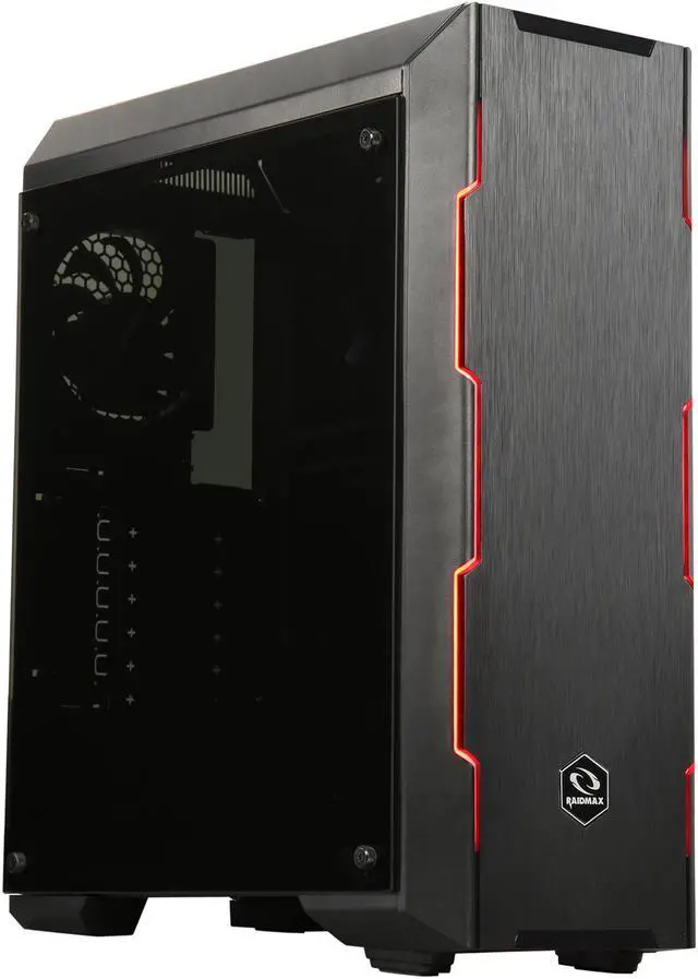 Alt view image 7 of 16 - RAIDMAX ATTILA T25-FTB Black Steel / Plastic / Tempered Glass ATX Mid Tower Computer Case