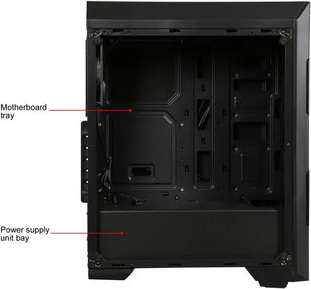 Alt view image 13 of 16 - RAIDMAX ATTILA T25-FTB Black Steel / Plastic / Tempered Glass ATX Mid Tower Computer Case