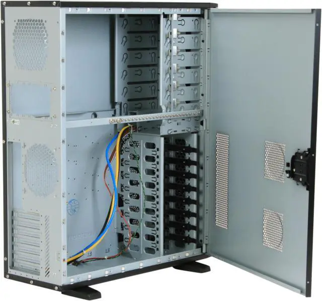 Alt view image 6 of 12 - CHIEFTEC BRAVO BA-01B-B-B Black Steel ATX Full Tower Computer Case