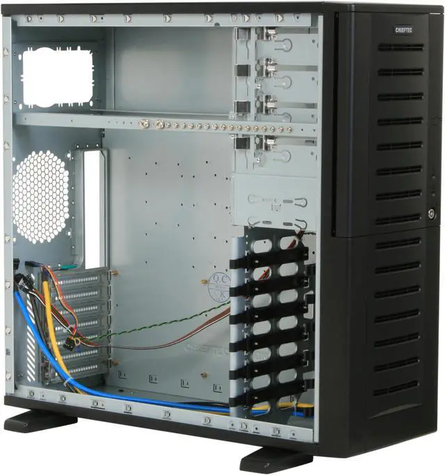 Alt view image 9 of 12 - CHIEFTEC BRAVO BX-01B-B-B-OP Black Steel ATX Mid Tower Computer Case