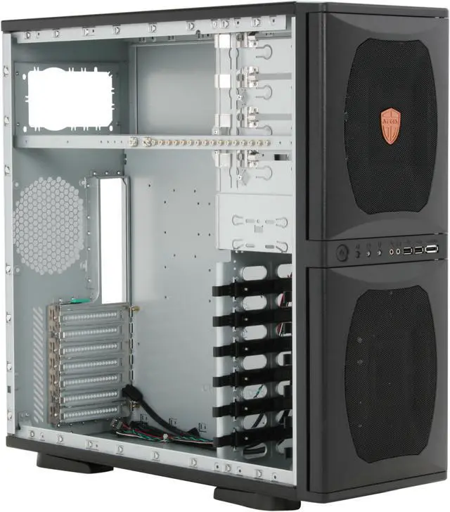 Alt view image 9 of 12 - CHIEFTEC AEGIS CX-05B-B-M-OP Black Steel ATX Mid Tower Computer Case
