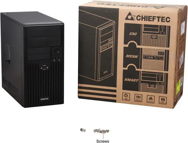 Alt view image 10 of 10 - CHIEFTEC Uni Series BD-02B-B-OP Black Micro ATX Mini Tower Computer Case