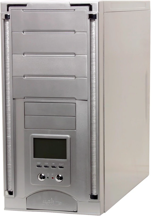 Alt view image 4 of 15 - Broadway Com Corp 712-4HLW-SS Silver Steel ATX Mid Tower Computer Case 450W Power Supply