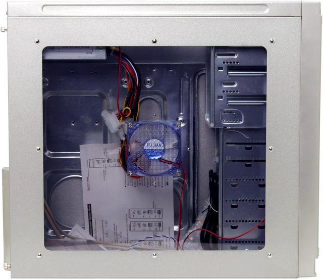 Alt view image 5 of 15 - Broadway Com Corp 712-4HLW-SS Silver Steel ATX Mid Tower Computer Case 450W Power Supply