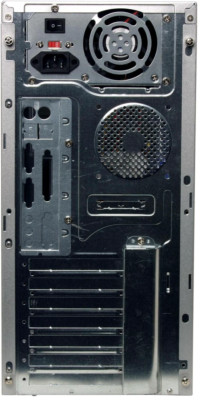 Alt view image 6 of 15 - Broadway Com Corp 712-4HLW-SS Silver Steel ATX Mid Tower Computer Case 450W Power Supply