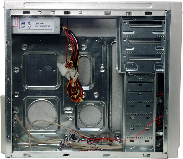 Alt view image 8 of 15 - Broadway Com Corp 712-4HLW-SS Silver Steel ATX Mid Tower Computer Case 450W Power Supply