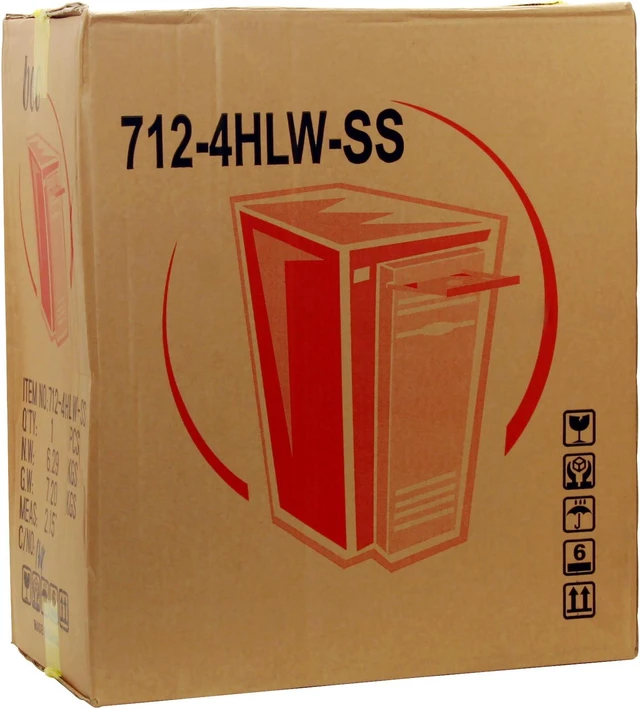 Alt view image 15 of 15 - Broadway Com Corp 712-4HLW-SS Silver Steel ATX Mid Tower Computer Case 450W Power Supply