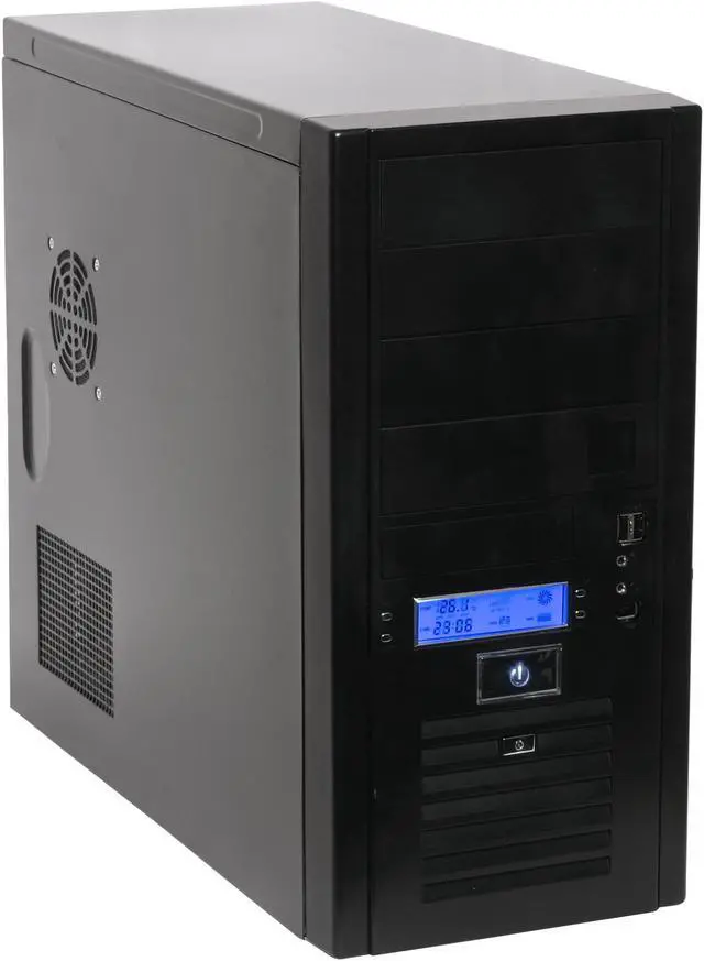 Main image of Broadway Com Corp 82-4HL Black Steel ATX Mid Tower Computer Case 500W Power Supply
