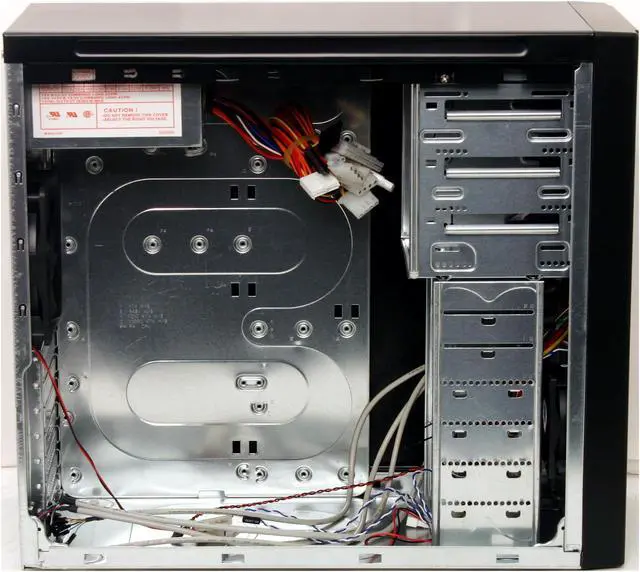 Alt view image 7 of 13 - Broadway Com Corp 82-4HL Black Steel ATX Mid Tower Computer Case 500W Power Supply