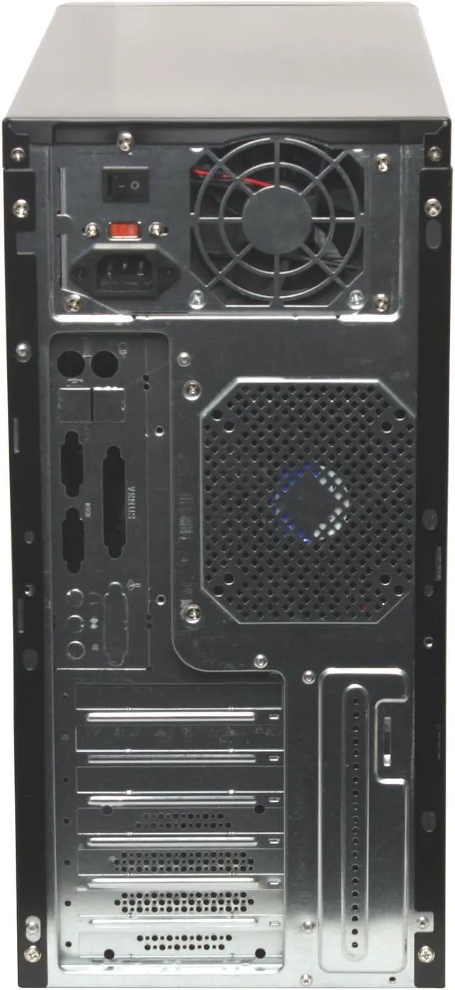 Alt view image 9 of 13 - Broadway Com Corp 82-4HL Black Steel ATX Mid Tower Computer Case 500W Power Supply