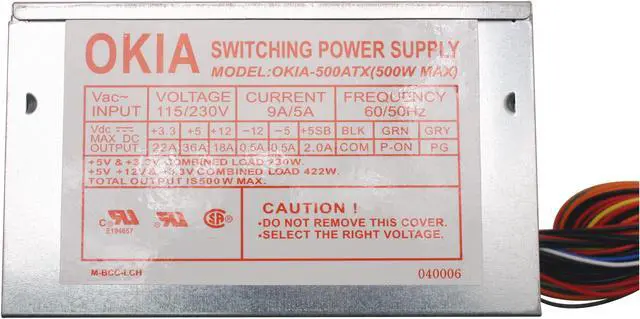 Alt view image 10 of 13 - Broadway Com Corp 82-4HL Black Steel ATX Mid Tower Computer Case 500W Power Supply