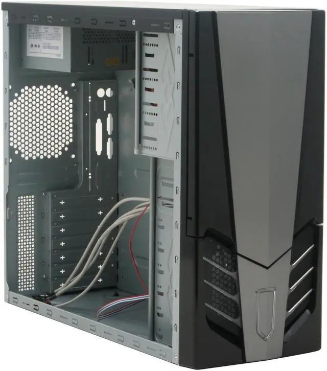 Alt view image 7 of 15 - Broadway Com Corp 9257-Black Black Steel ATX Mid Tower Computer Case 600W Power Supply