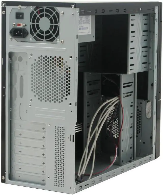 Alt view image 8 of 15 - Broadway Com Corp 9257-Black Black Steel ATX Mid Tower Computer Case 600W Power Supply