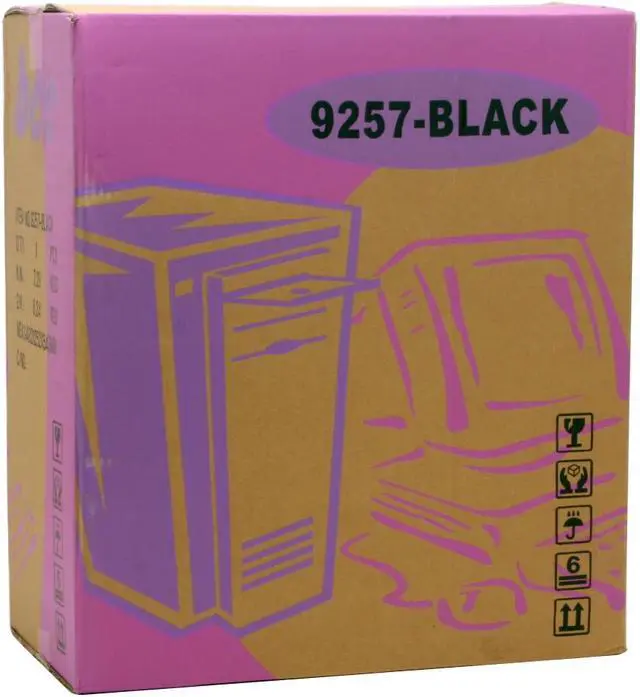 Alt view image 15 of 15 - Broadway Com Corp 9257-Black Black Steel ATX Mid Tower Computer Case 600W Power Supply