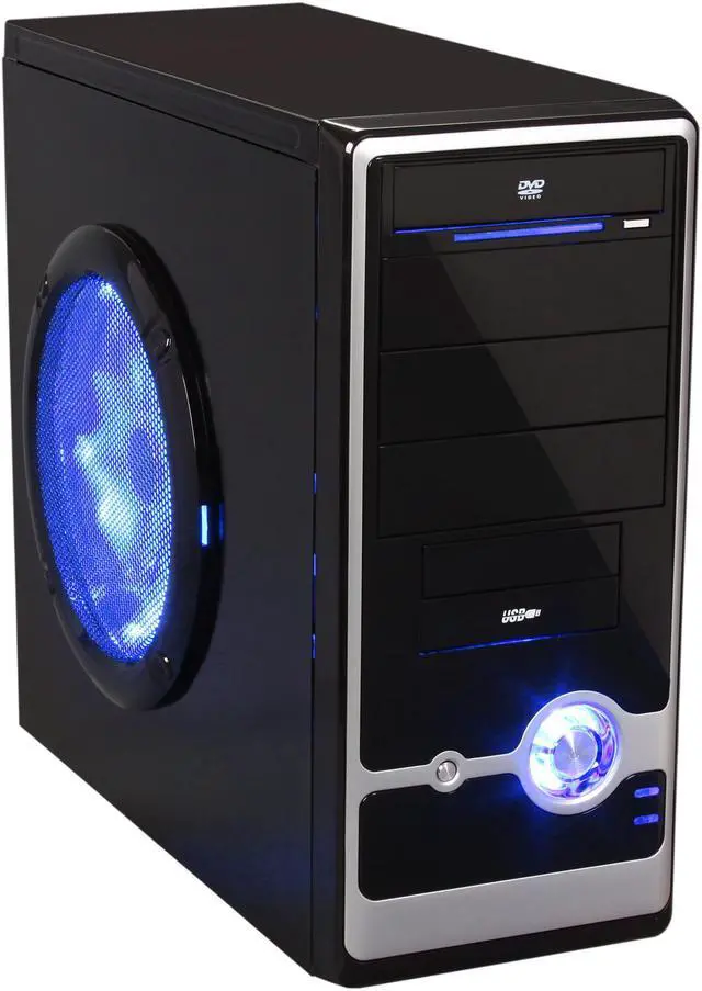 Main image of Broadway Com Corp 939PL-BLACK Steel ATX Mid Tower Computer Case Okia ATX 550W Power Supply