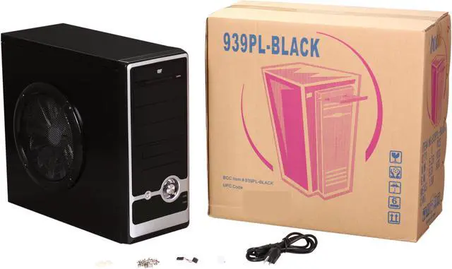 Alt view image 9 of 9 - Broadway Com Corp 939PL-BLACK Steel ATX Mid Tower Computer Case Okia ATX 550W Power Supply