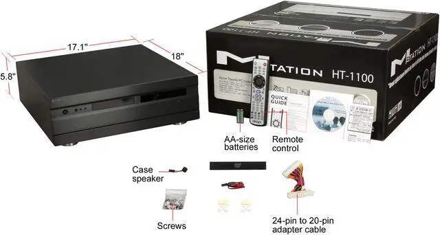 Alt view image 10 of 10 - Broadway Com Corp Black Aluminum / Thick Steel HTPC-HT1100 ATX Media Center / HTPC Case