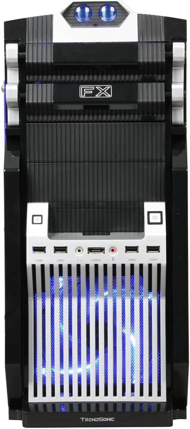 Alt view image 2 of 9 - Broadway Com Corp FX-Series FX-SILVER Black / Silver SECC Steel Computer Case