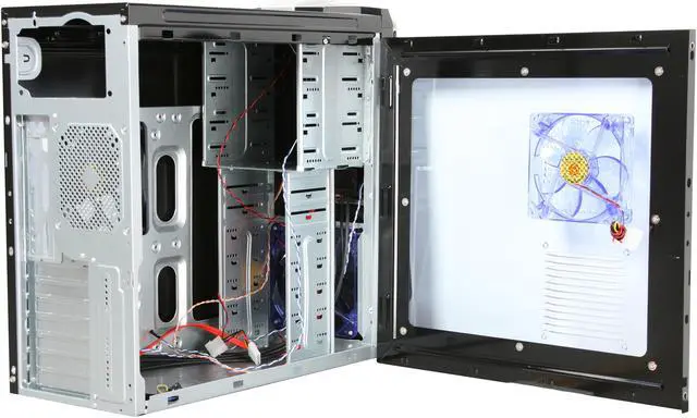 Alt view image 5 of 9 - Broadway Com Corp FX-Series FX-SILVER Black / Silver SECC Steel Computer Case