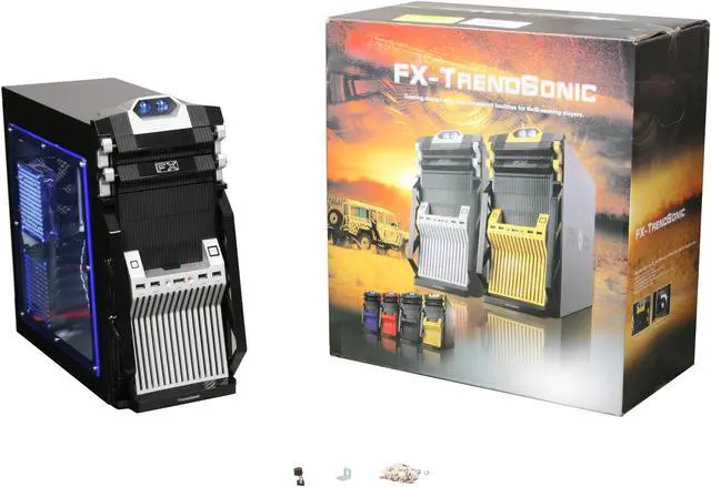 Alt view image 9 of 9 - Broadway Com Corp FX-Series FX-SILVER Black / Silver SECC Steel Computer Case