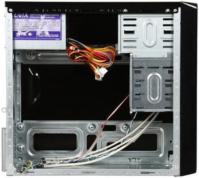 Alt view image 6 of 9 - Broadway Com Corp 1244MA-BLACK Glossy black Steel ATX Mini Tower Computer Case 500W Power Supply