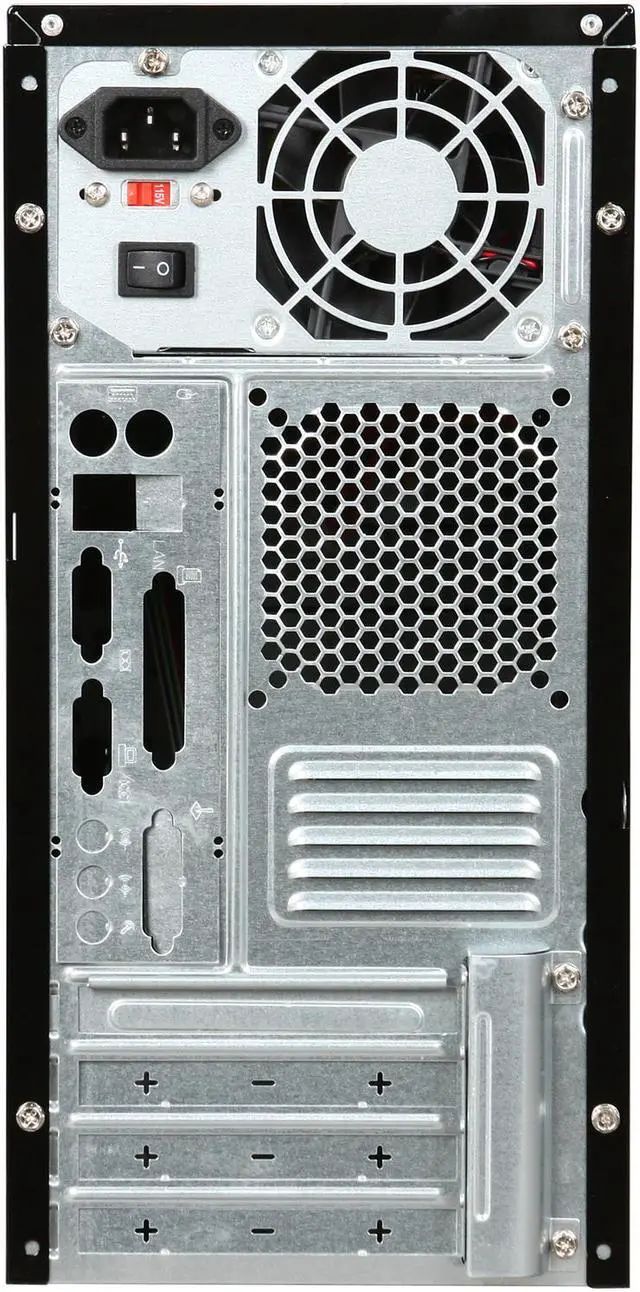Alt view image 8 of 9 - Broadway Com Corp 1244MA-BLACK Glossy black Steel ATX Mini Tower Computer Case 500W Power Supply