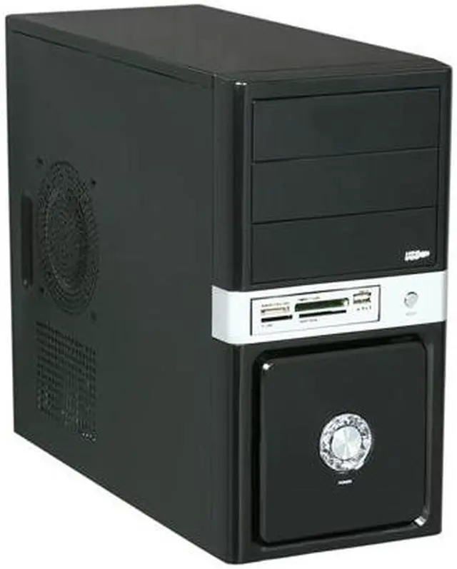 Main image of Broadway Com Corp 943PK-CardRead Black Steel Micro ATX Mid Tower Computer Case 500W Power Supply