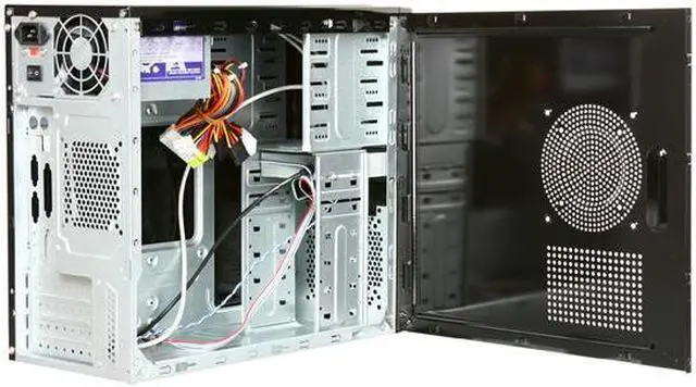 Alt view image 5 of 8 - Broadway Com Corp 943PK-CardRead Black Steel Micro ATX Mid Tower Computer Case 500W Power Supply