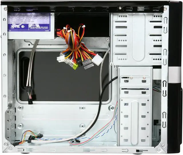 Alt view image 6 of 8 - Broadway Com Corp 943PK-CardRead Black Steel Micro ATX Mid Tower Computer Case 500W Power Supply