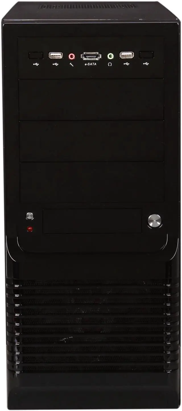 Alt view image 2 of 9 - Broadway Com Corp A3728-Series A3728-Red Glossy Black SECC Steel / Plastic ATX Mid Tower Computer Case