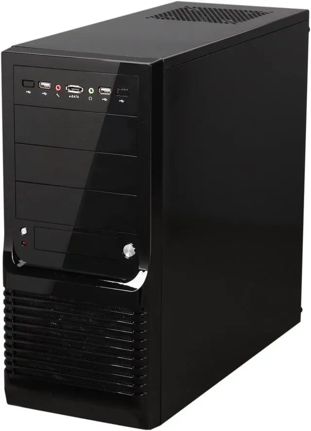 Alt view image 3 of 9 - Broadway Com Corp A3728-Series A3728-Red Glossy Black SECC Steel / Plastic ATX Mid Tower Computer Case