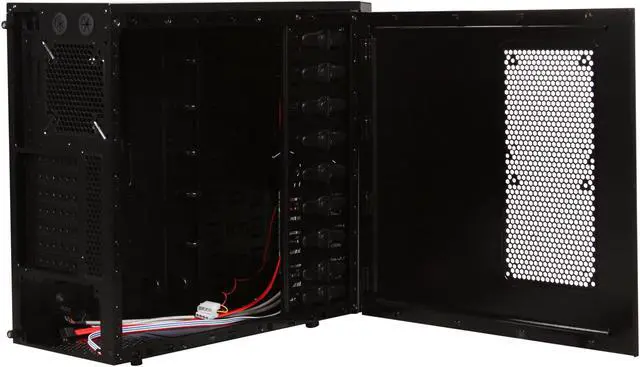 Alt view image 5 of 9 - Broadway Com Corp A3728-Series A3728-Red Glossy Black SECC Steel / Plastic ATX Mid Tower Computer Case
