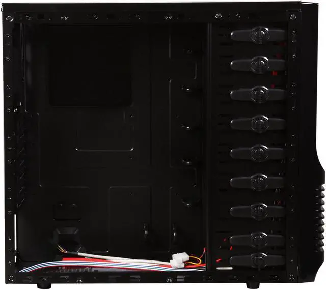 Alt view image 6 of 9 - Broadway Com Corp A3728-Series A3728-Red Glossy Black SECC Steel / Plastic ATX Mid Tower Computer Case
