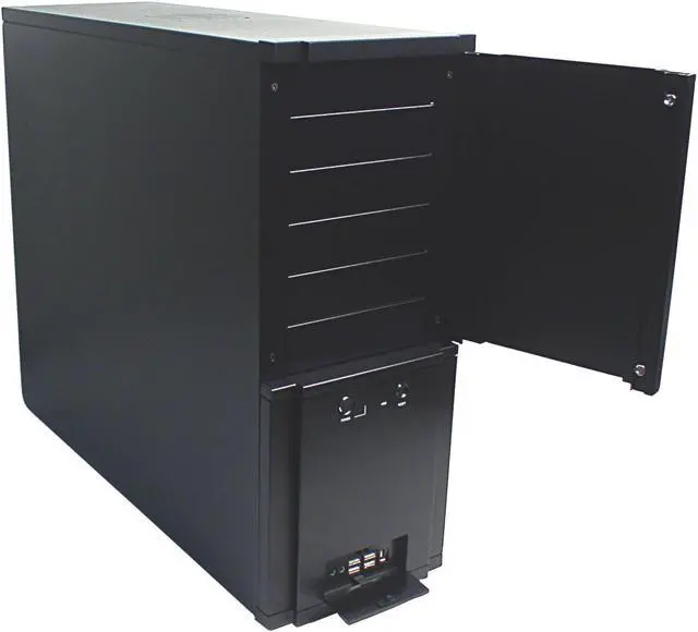 Alt view image 4 of 8 - SilverStone Temjin Series TJ-03 BLCK Black Aluminum ATX Full Tower Computer Case