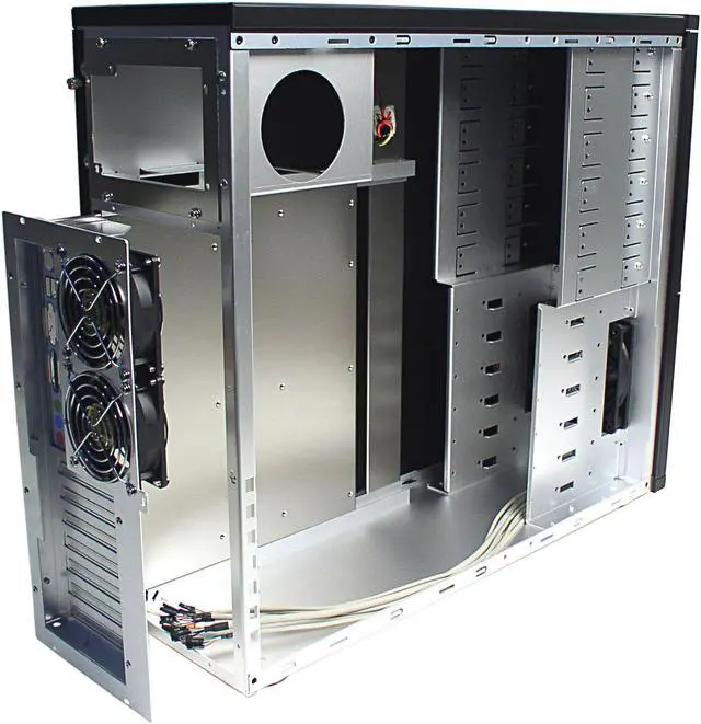 Alt view image 7 of 8 - SilverStone Temjin Series TJ-03 BLCK Black Aluminum ATX Full Tower Computer Case