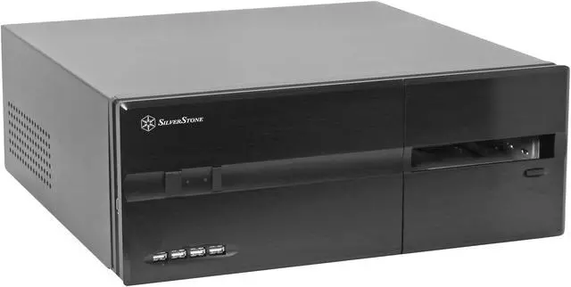 Main image of SILVERSTONE Black Aluminum front panel, 1.0mm SECC body LASCALA 10 CS-SST-LC10B ATX Media Center / HTPC Case