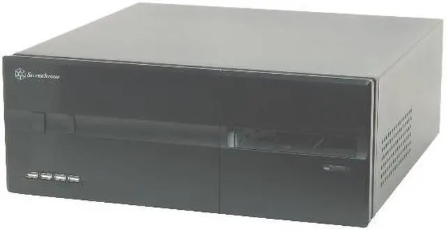 Alt view image 3 of 10 - SILVERSTONE Black Aluminum front panel, 1.0mm SECC body LASCALA 10 CS-SST-LC10B ATX Media Center / HTPC Case