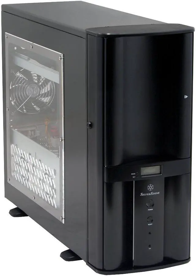 Main image of SilverStone Temjin Series TJ05B-X Black Aluminum front panel, 0.8mm SECC body ATX Mid Tower Computer Case