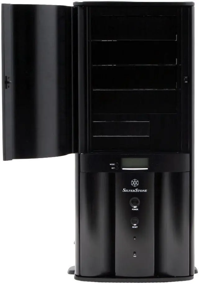 Alt view image 3 of 12 - SilverStone Temjin Series TJ05B-X Black Aluminum front panel, 0.8mm SECC body ATX Mid Tower Computer Case