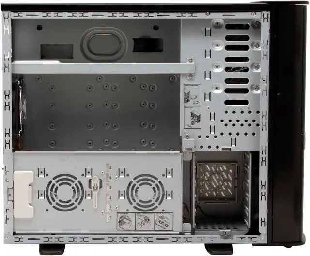 Alt view image 8 of 12 - SilverStone Temjin Series TJ05B-X Black Aluminum front panel, 0.8mm SECC body ATX Mid Tower Computer Case