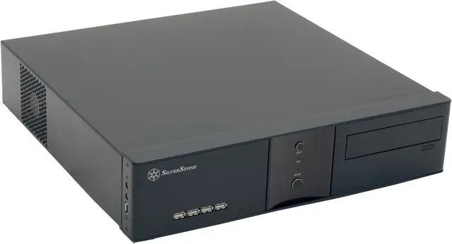 Main image of SilverStone Lascala Series LC11-B Black Aluminum front panel, 0.8mm SECC body Micro ATX Desktop Computer Case TFX 300W PFC Power Supply